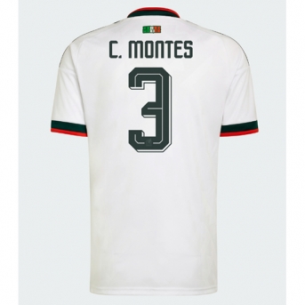 Billige Fotballdrakt Mexico Cesar Montes #3 Replika Bortedrakt VM 2026 Kortermet
